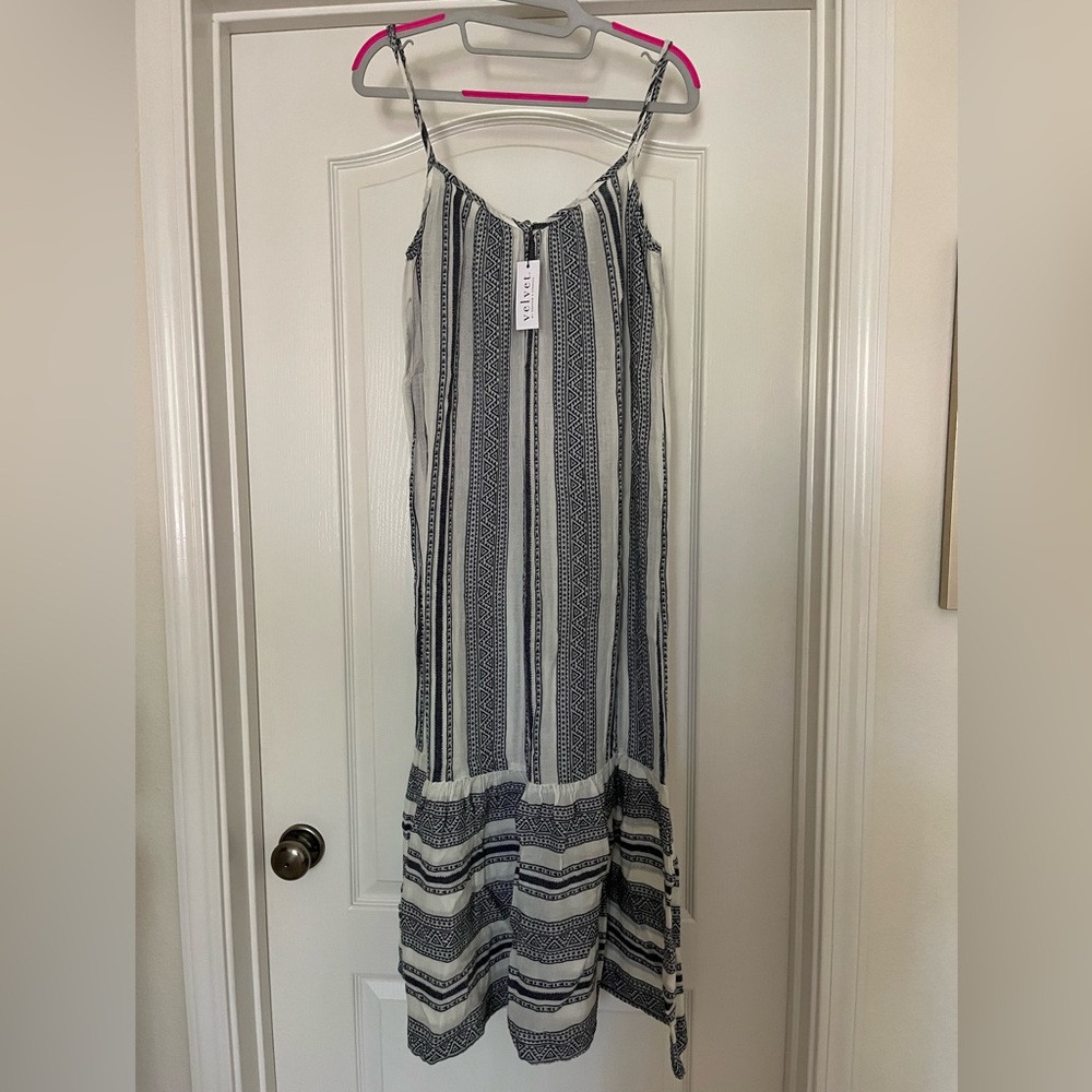 Velvet by Graham & Spencer Lynda Maxi Dress, XS, Navy, NWT